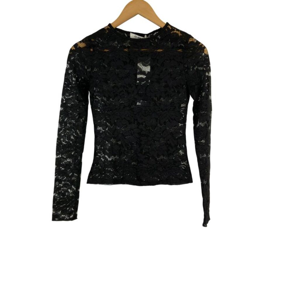 4th & Reckless Emery Lace Top Black S